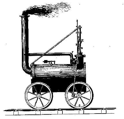 boceto de las primeras maquinas de vapor